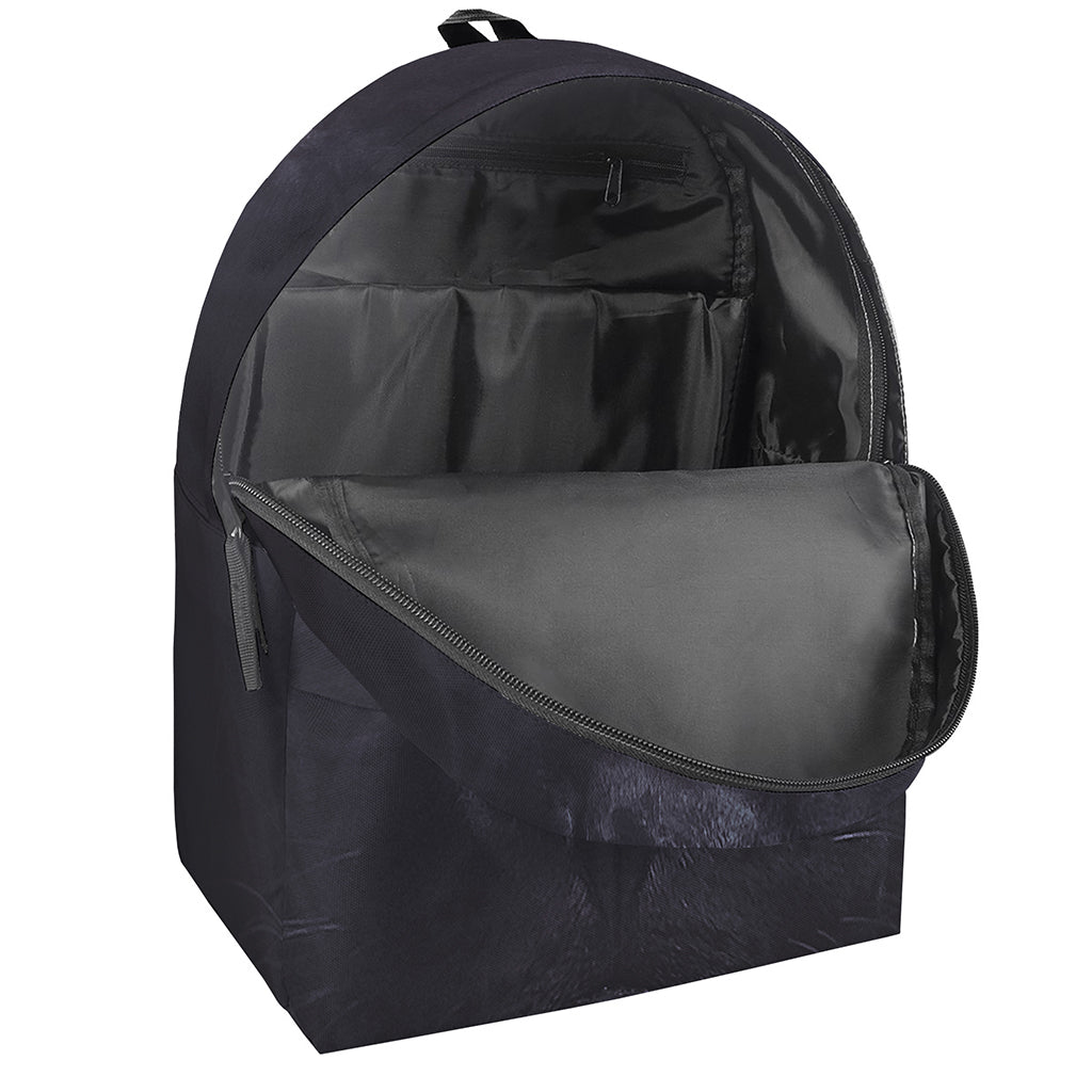 Black Jaguar Print Backpack