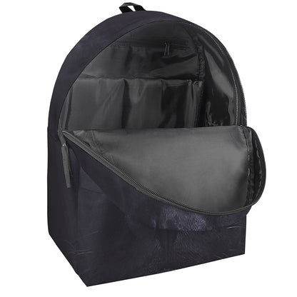 Black Jaguar Print Backpack