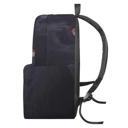 Black Jaguar Print Backpack