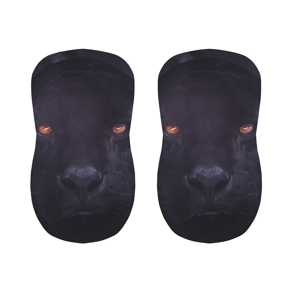 Black Jaguar Print Bar Stool Covers