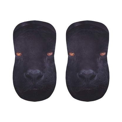 Black Jaguar Print Bar Stool Covers