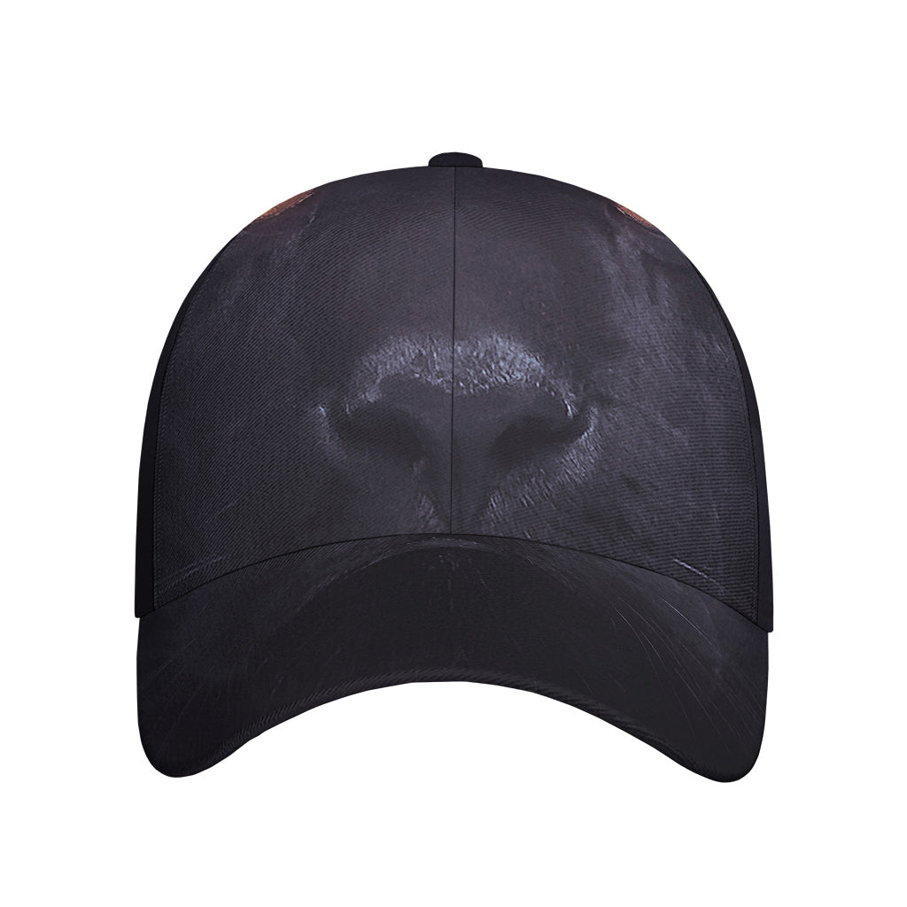 Black Jaguar Print Baseball Cap