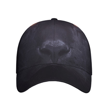 Black Jaguar Print Baseball Cap