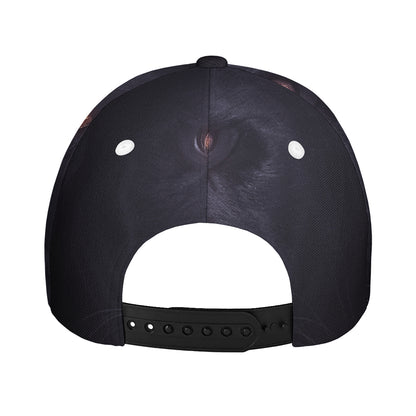 Black Jaguar Print Baseball Cap