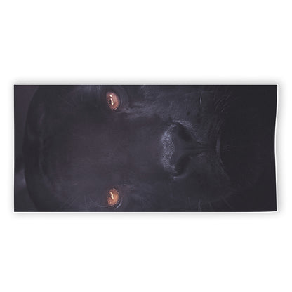 Black Jaguar Print Beach Towel