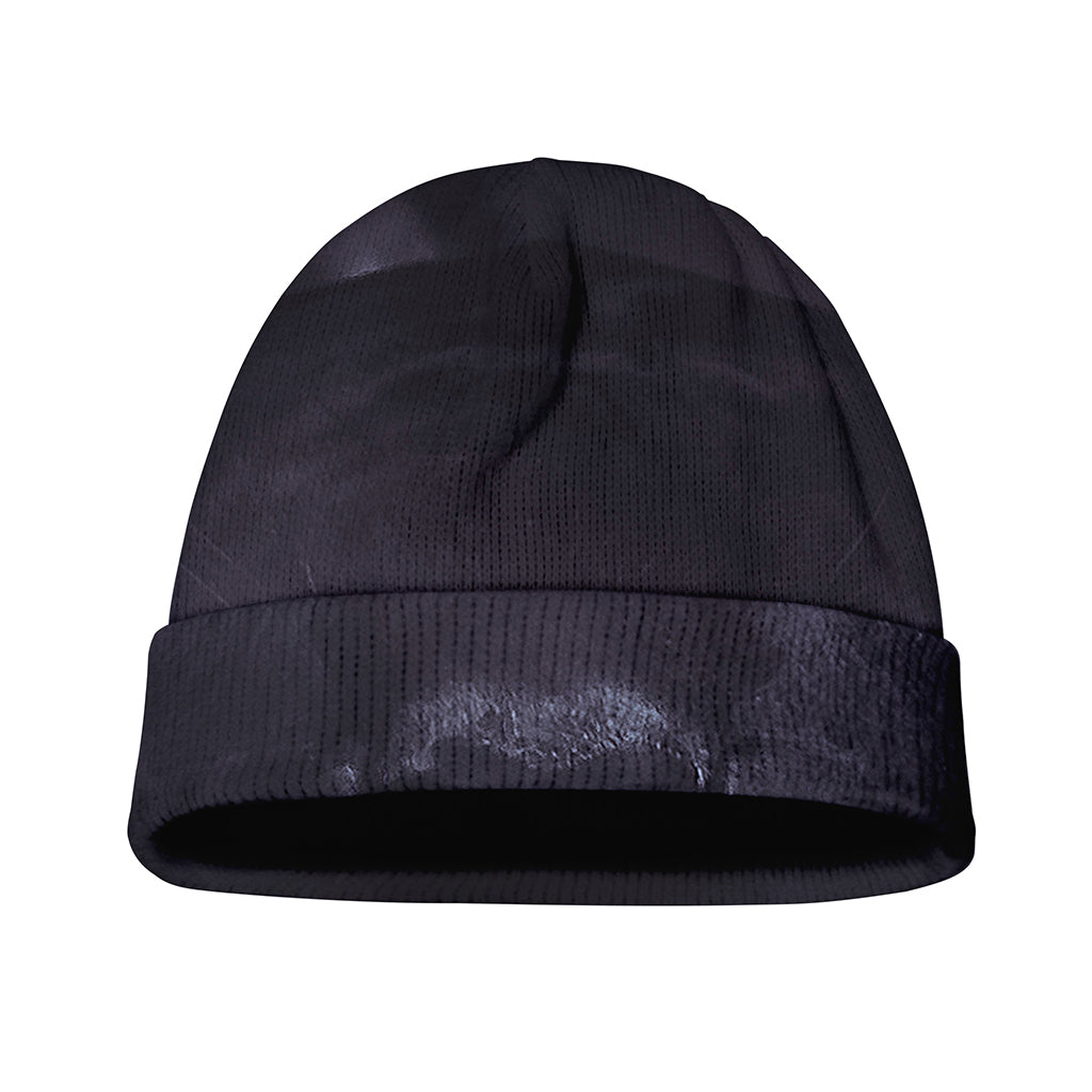 Black Jaguar Print Beanie