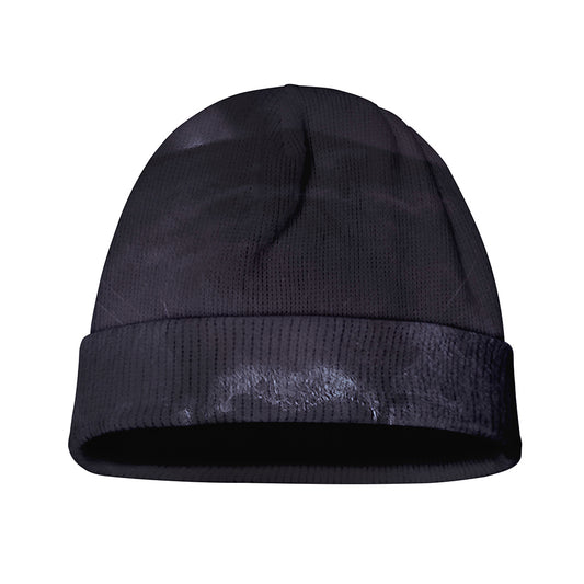 Black Jaguar Print Beanie