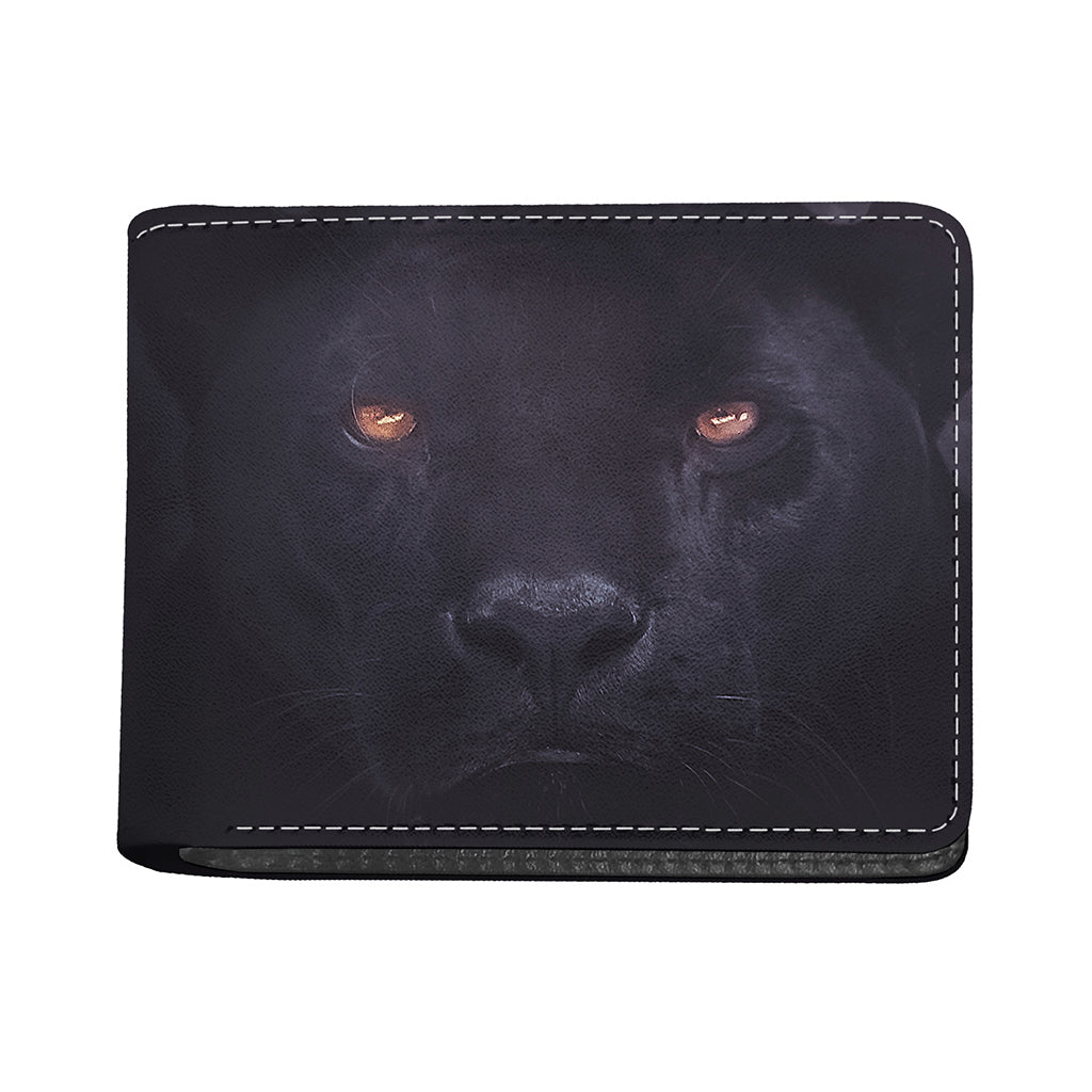 Black Jaguar Print Bifold Wallet