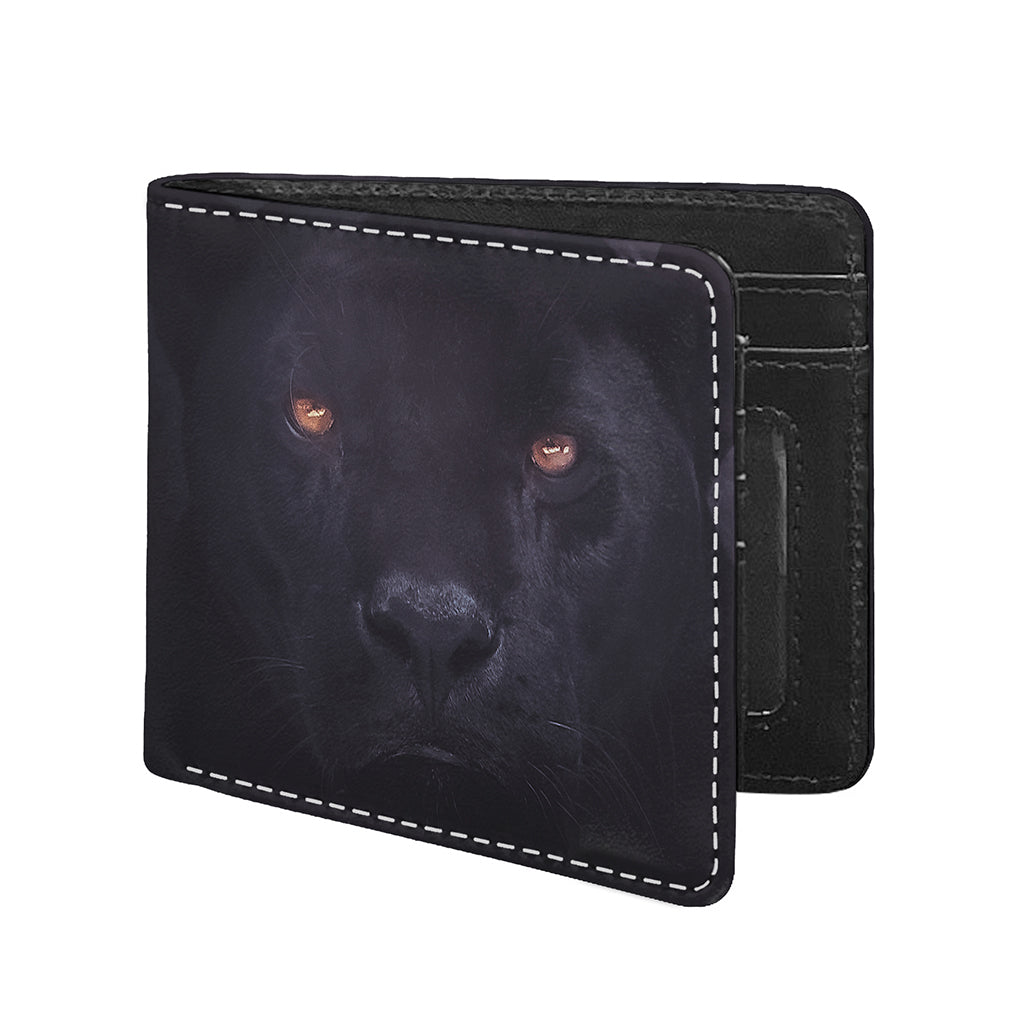 Black Jaguar Print Bifold Wallet