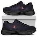 Black Jaguar Print Black Chunky Shoes