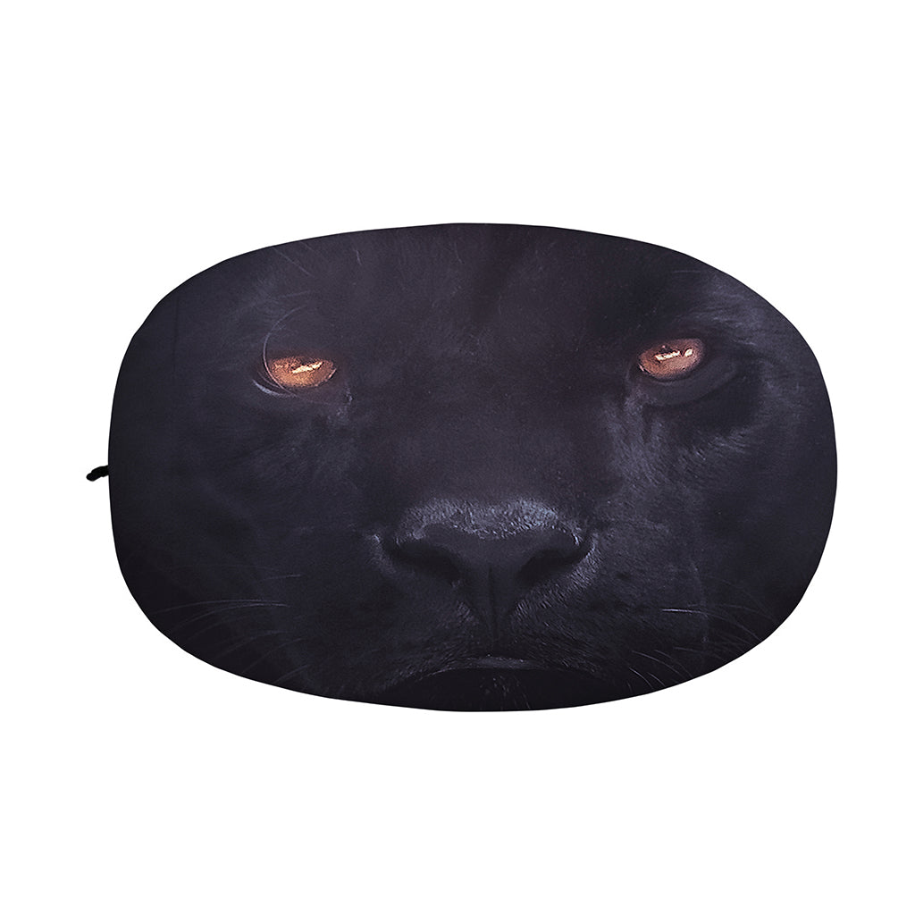 Black Jaguar Print Car Side Mirror Covers