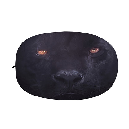 Black Jaguar Print Car Side Mirror Covers