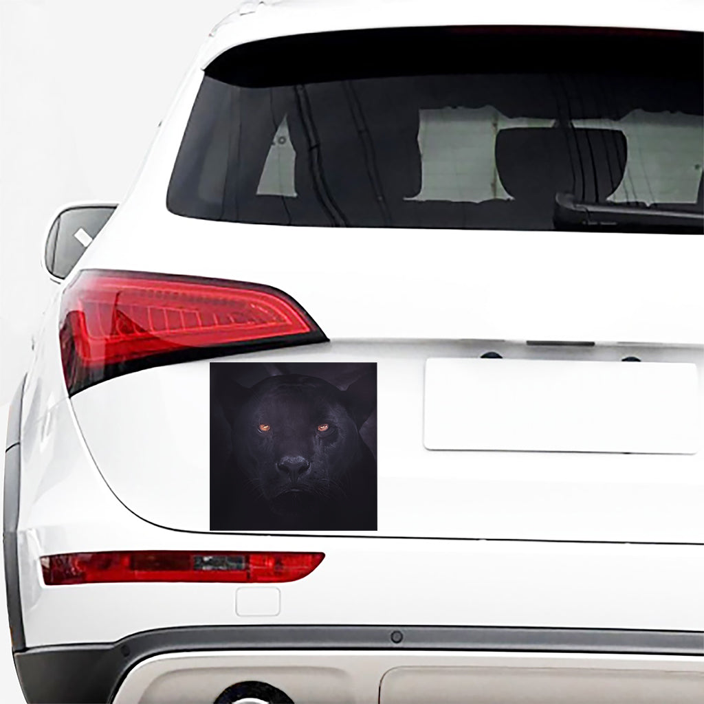 Black Jaguar Print Car Sticker