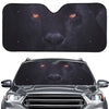 Black Jaguar Print Car Windshield Sun Shade