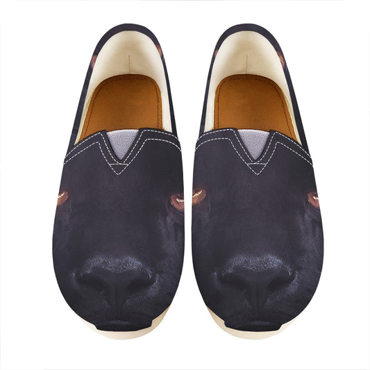 Black Jaguar Print Casual Shoes