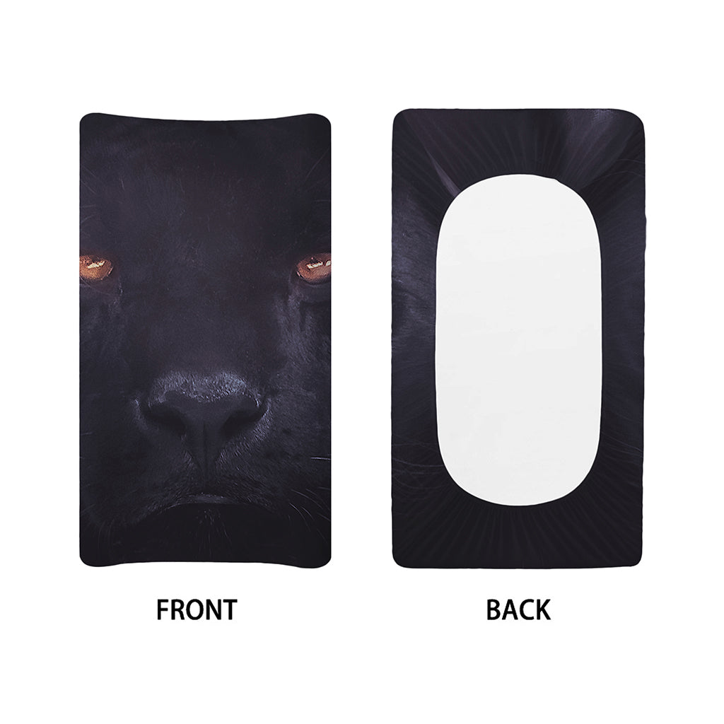 Black Jaguar Print Changing Pad Cover