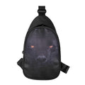 Black Jaguar Print Sling Bag