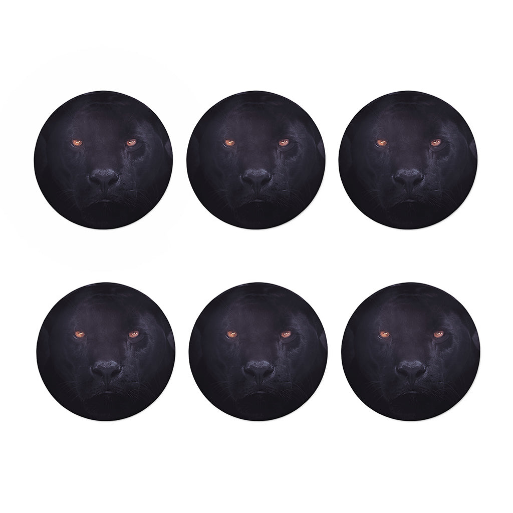 Black Jaguar Print Coaster Set