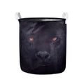 Black Jaguar Print Collapsible Laundry Basket