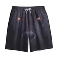 Black Jaguar Print Cotton Shorts