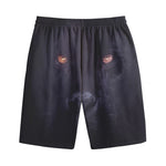 Black Jaguar Print Cotton Shorts