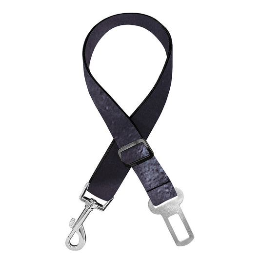 Black Jaguar Print Dog Seat Belt