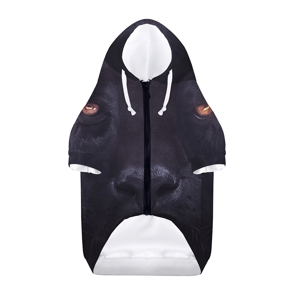 Black Jaguar Print Dog Zip Up Hoodie