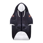 Black Jaguar Print Dog Zip Up Hoodie