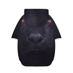 Black Jaguar Print Dog Zip Up Hoodie