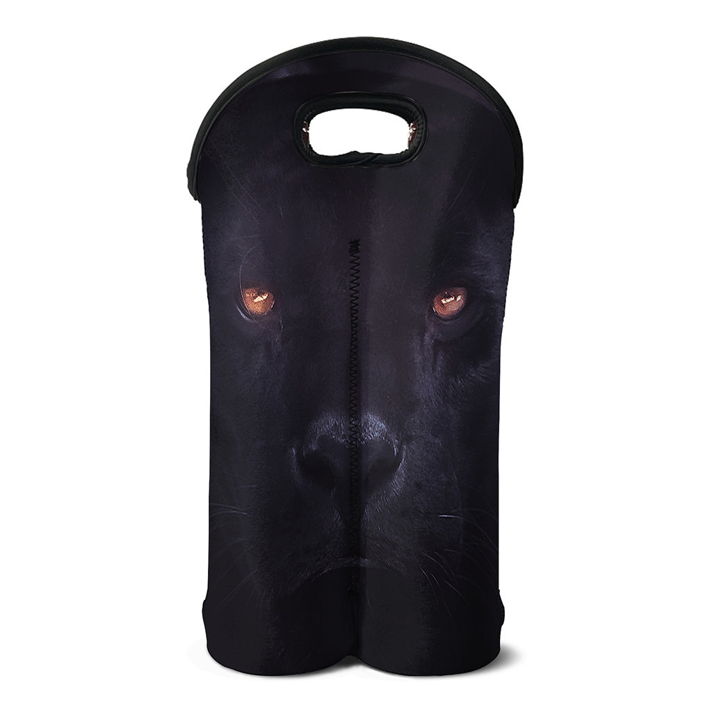 Black Jaguar Print Double Neoprene Wine Tote