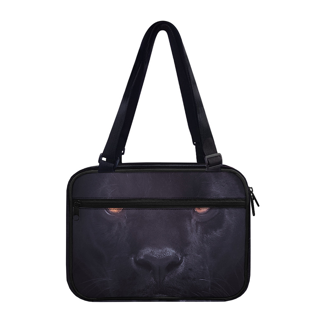 Black Jaguar Print Double Strap Bible Bag