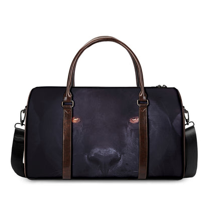 Black Jaguar Print Duffle Bag