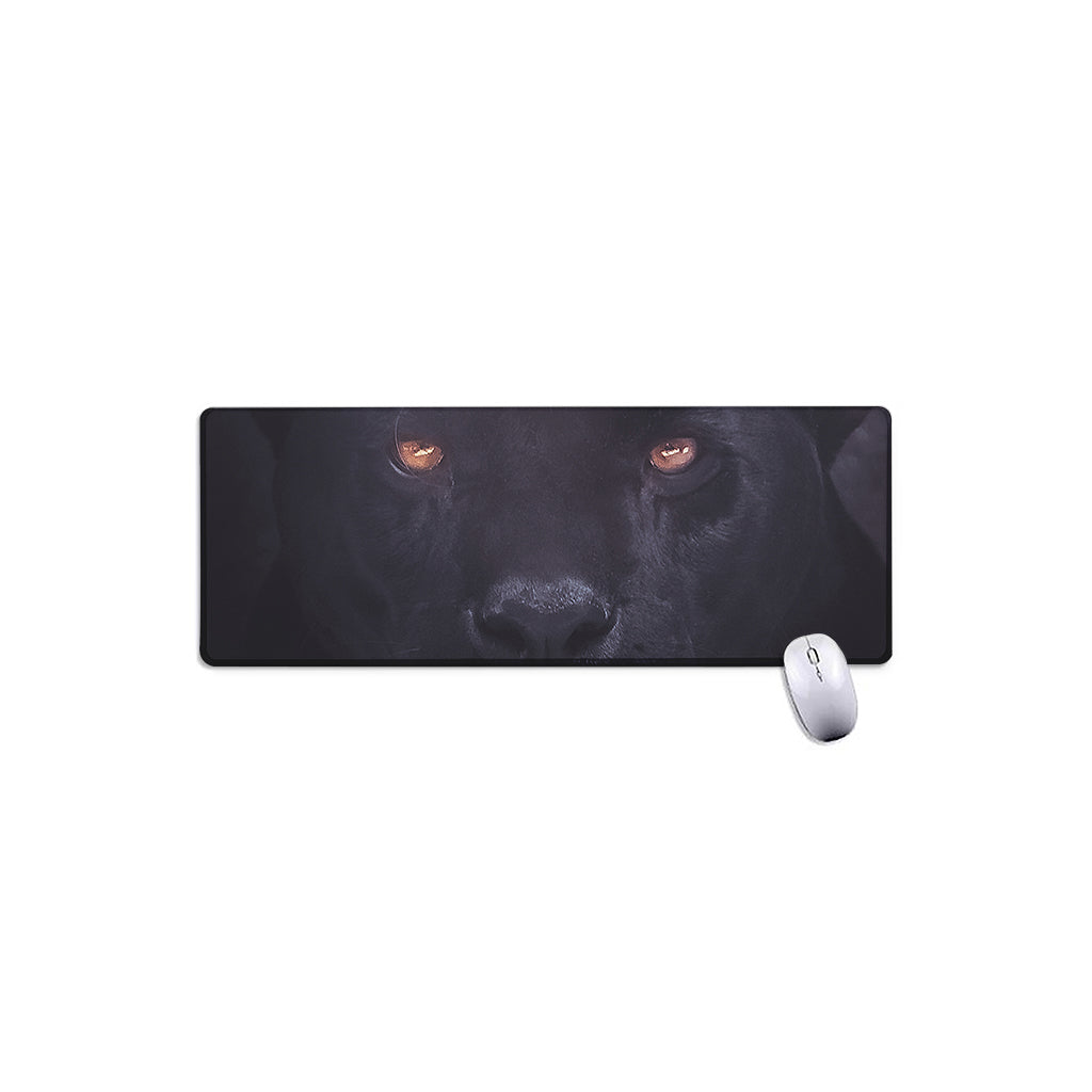Black Jaguar Print Extended Mouse Pad
