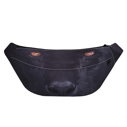 Black Jaguar Print Fanny Pack