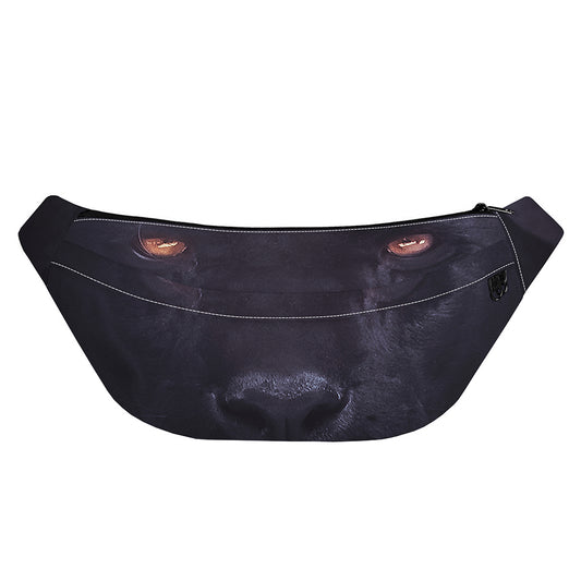 Black Jaguar Print Fanny Pack