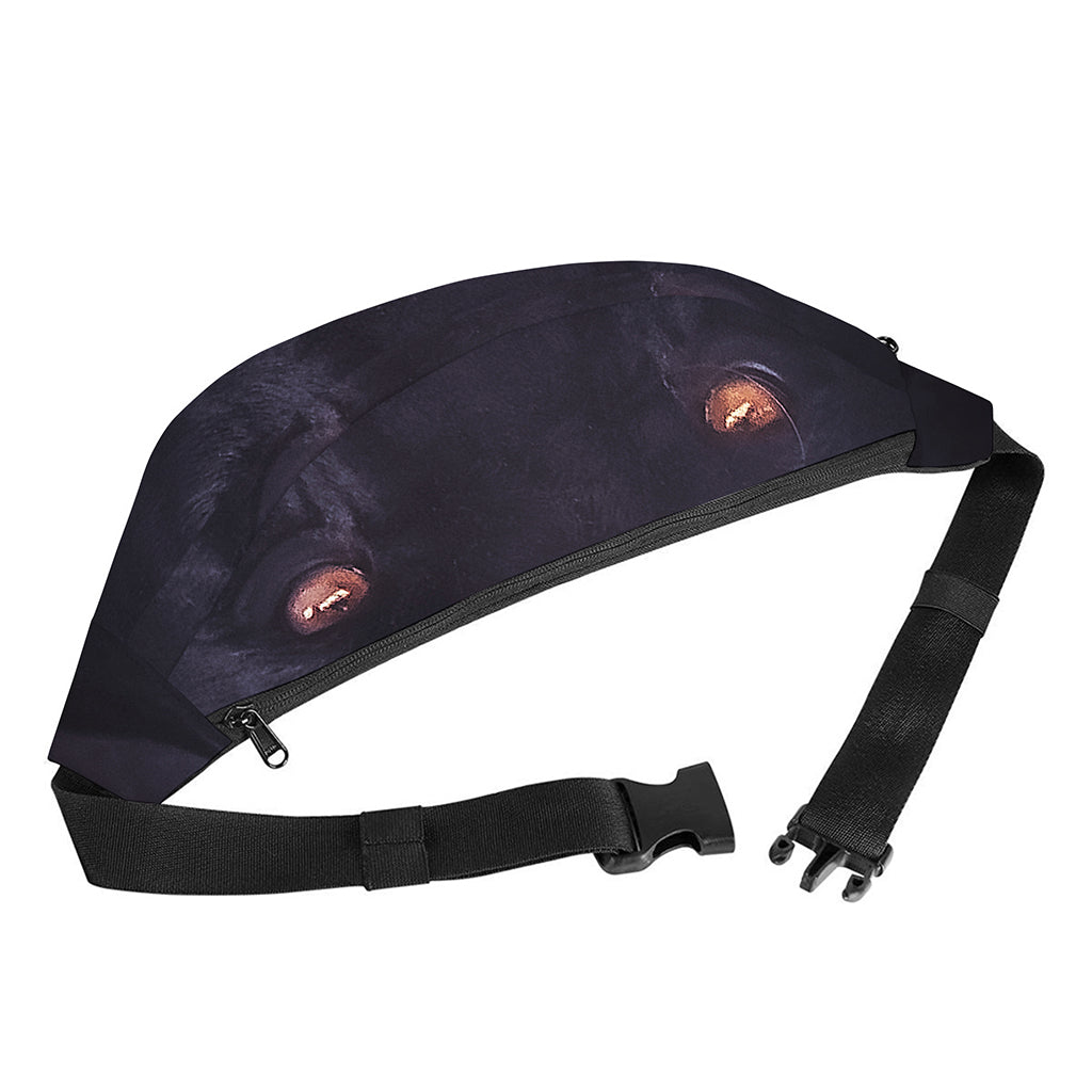 Black Jaguar Print Fanny Pack
