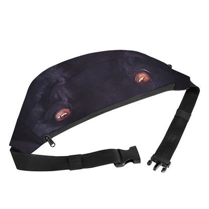 Black Jaguar Print Fanny Pack