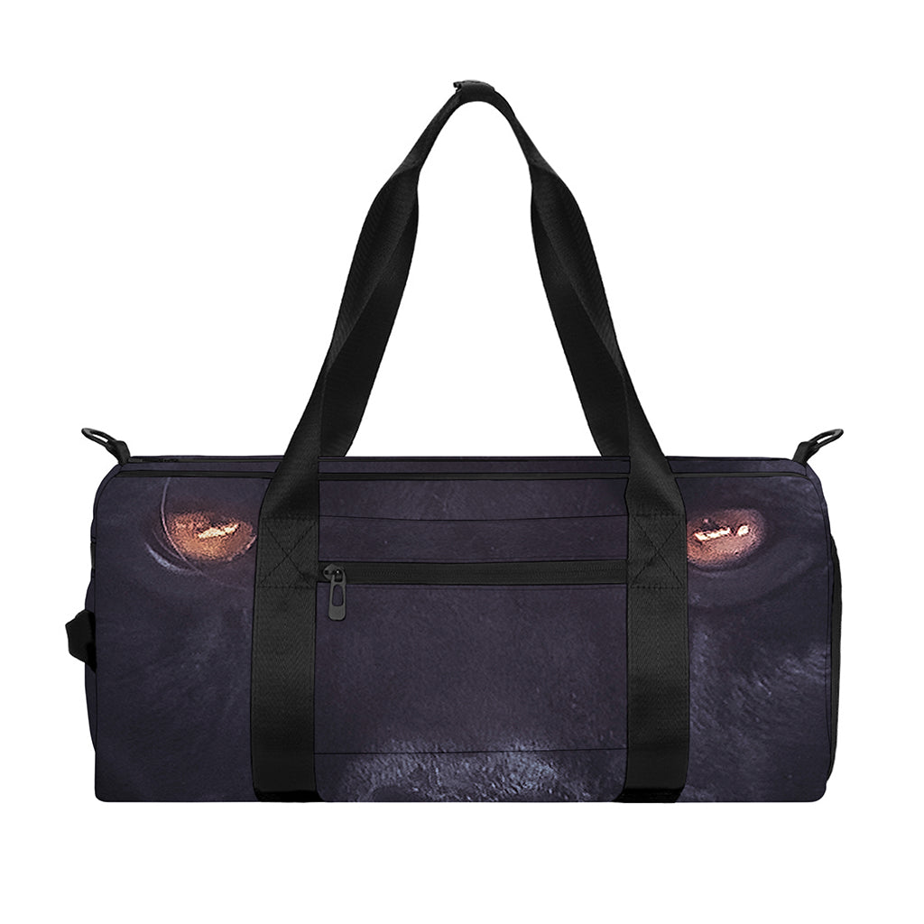Black Jaguar Print Gym Bag