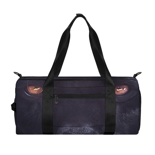 Black Jaguar Print Gym Bag