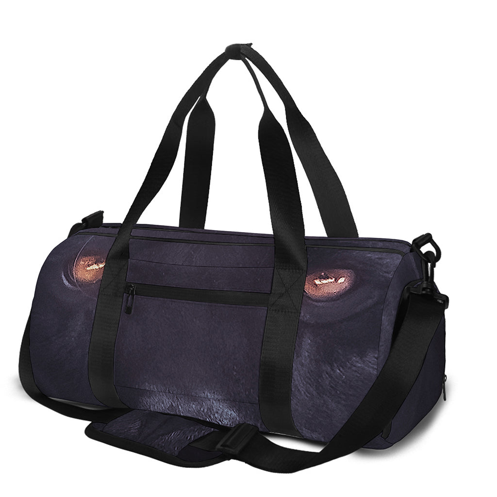 Black Jaguar Print Gym Bag