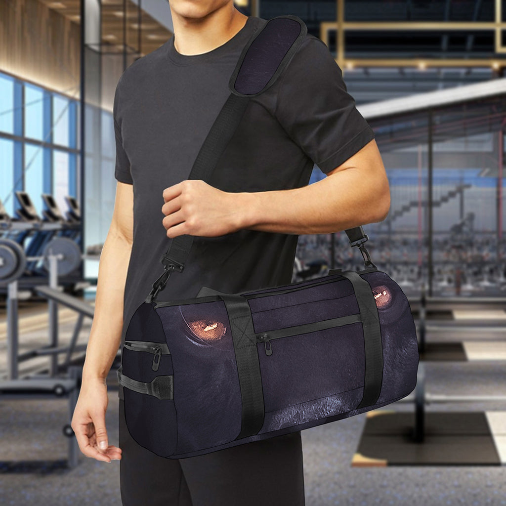 Black Jaguar Print Gym Bag