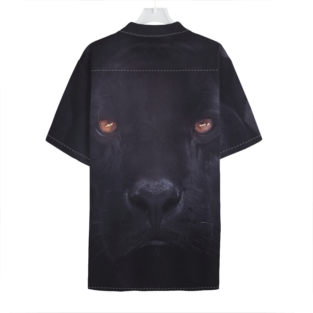 Black Jaguar Print Hawaiian Shirt