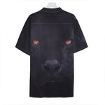Black Jaguar Print Hawaiian Shirt