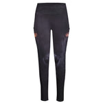 Black Jaguar Print High-Waisted Pocket Leggings