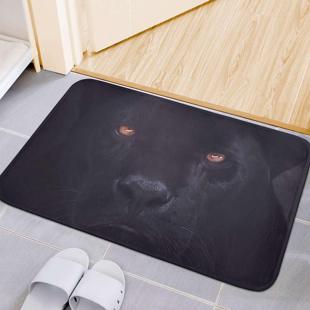 Black Jaguar Print Indoor Door Mat