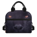 Black Jaguar Print Insulated Lunch Bag