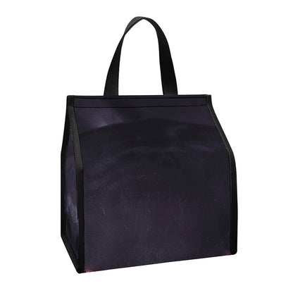 Black Jaguar Print Insulated Lunch Tote