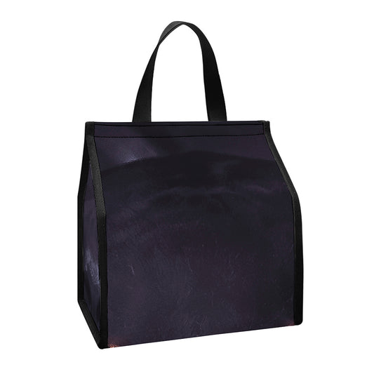 Black Jaguar Print Insulated Lunch Tote