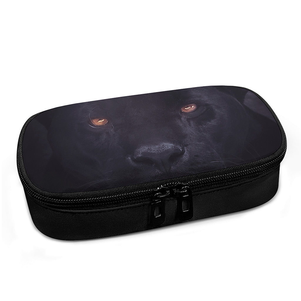 Black Jaguar Print Insulin Cooler Travel Case