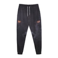 Black Jaguar Print Jogger Pants
